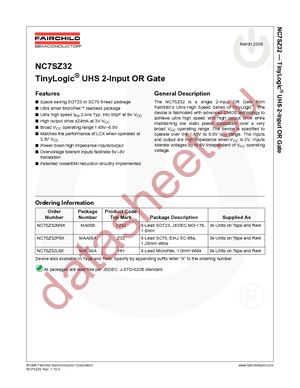 NC7SZ32M5 datasheet  
